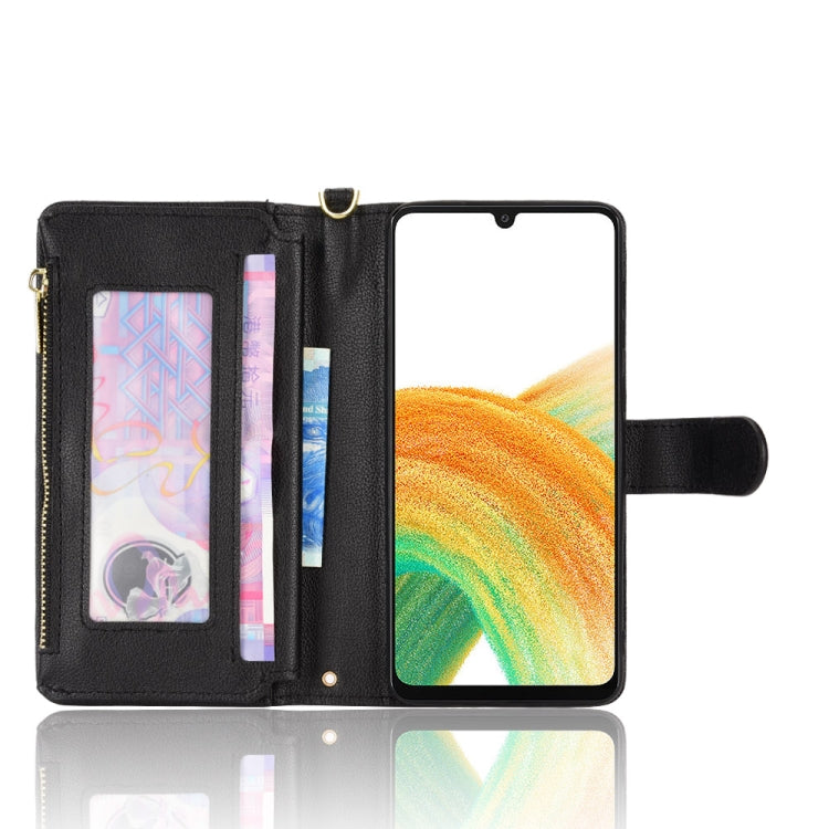 For Samsung Galaxy A33 5G Litchi Texture Zipper Leather Phone Case