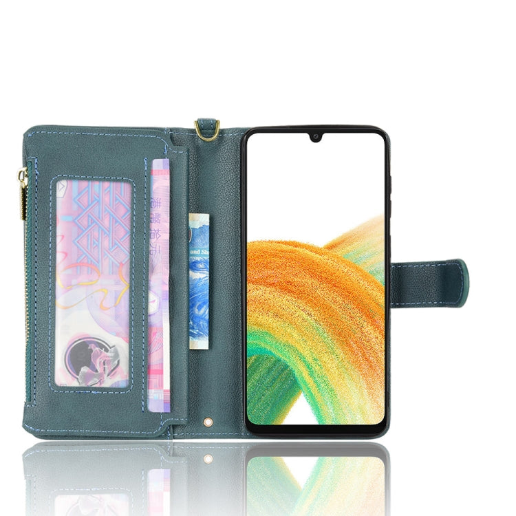 For Samsung Galaxy A33 5G Litchi Texture Zipper Leather Phone Case