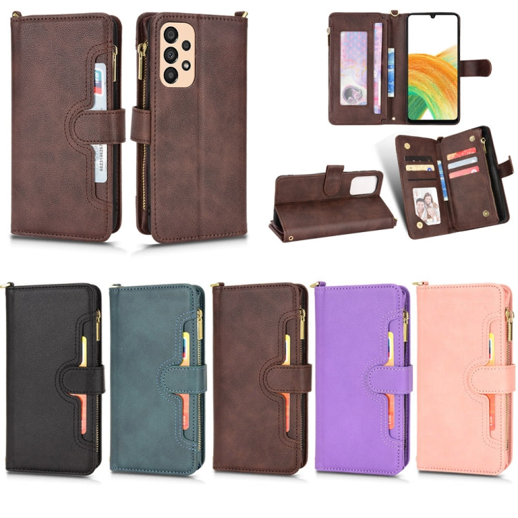 For Samsung Galaxy A33 5G Litchi Texture Zipper Leather Phone Case