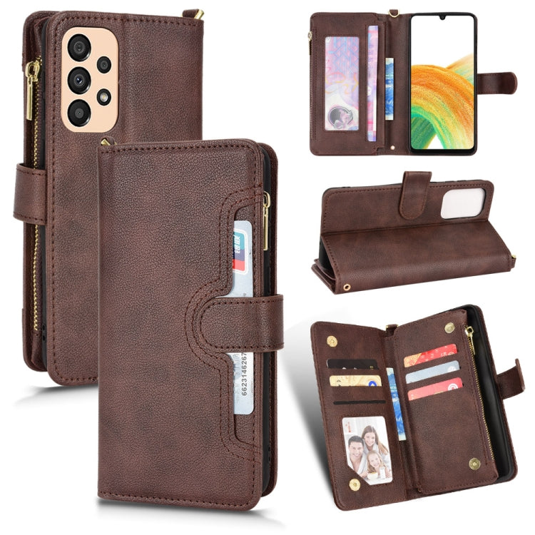 For Samsung Galaxy A33 5G Litchi Texture Zipper Leather Phone Case