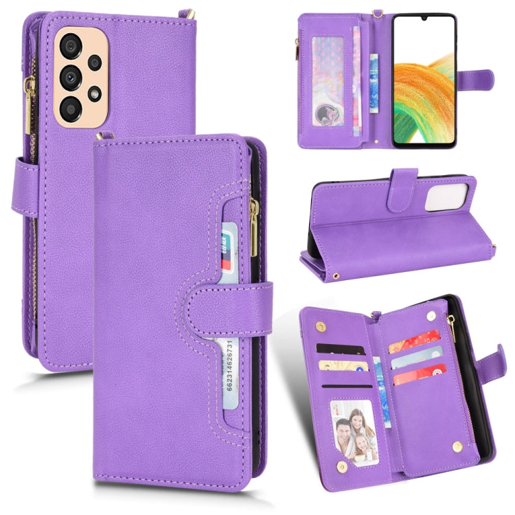 For Samsung Galaxy A33 5G Litchi Texture Zipper Leather Phone Case
