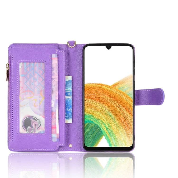 For Samsung Galaxy A33 5G Litchi Texture Zipper Leather Phone Case
