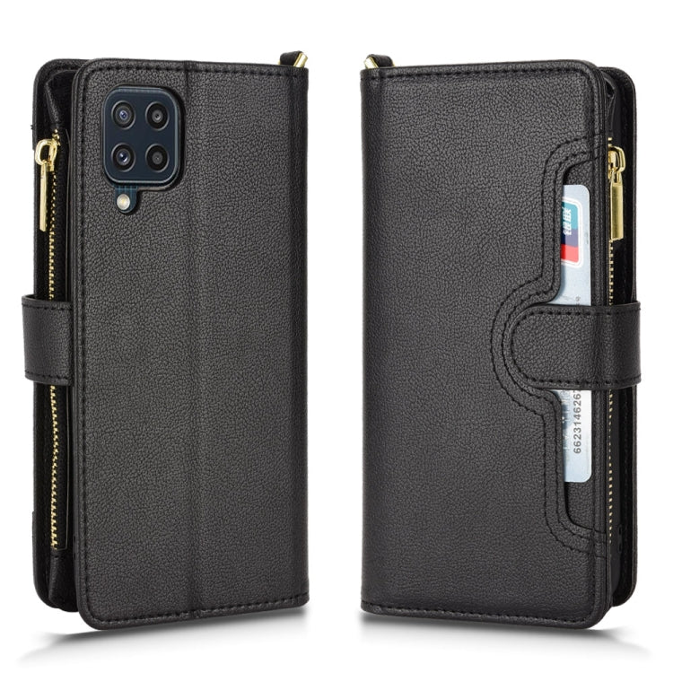 For Samsung Galaxy M32 4G Litchi Texture Zipper Leather Phone Case