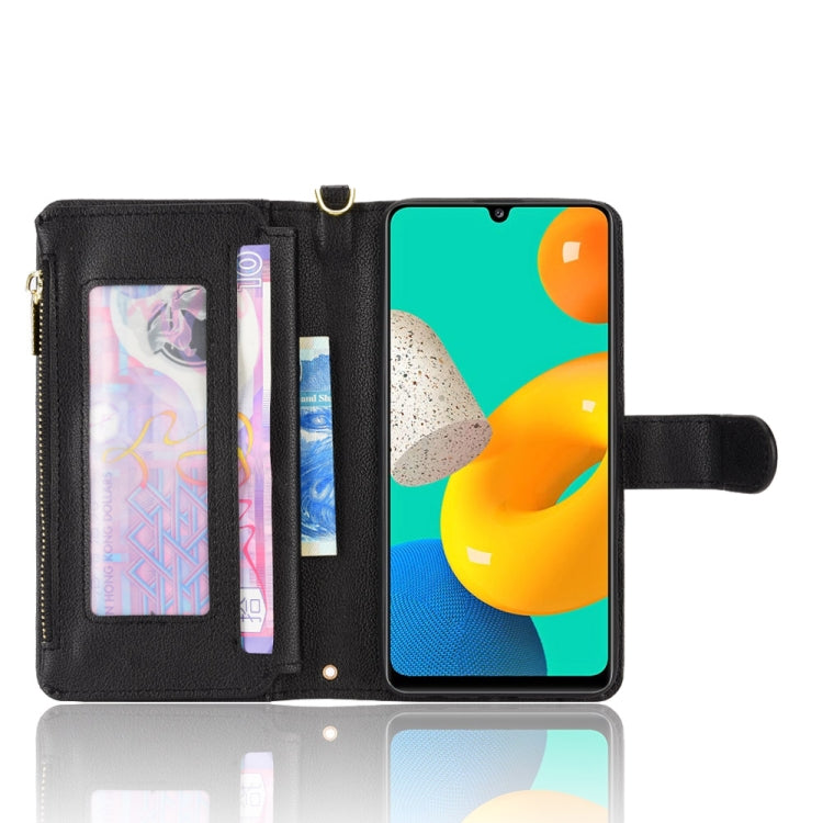 For Samsung Galaxy M32 4G Litchi Texture Zipper Leather Phone Case