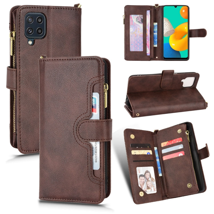 For Samsung Galaxy M32 4G Litchi Texture Zipper Leather Phone Case