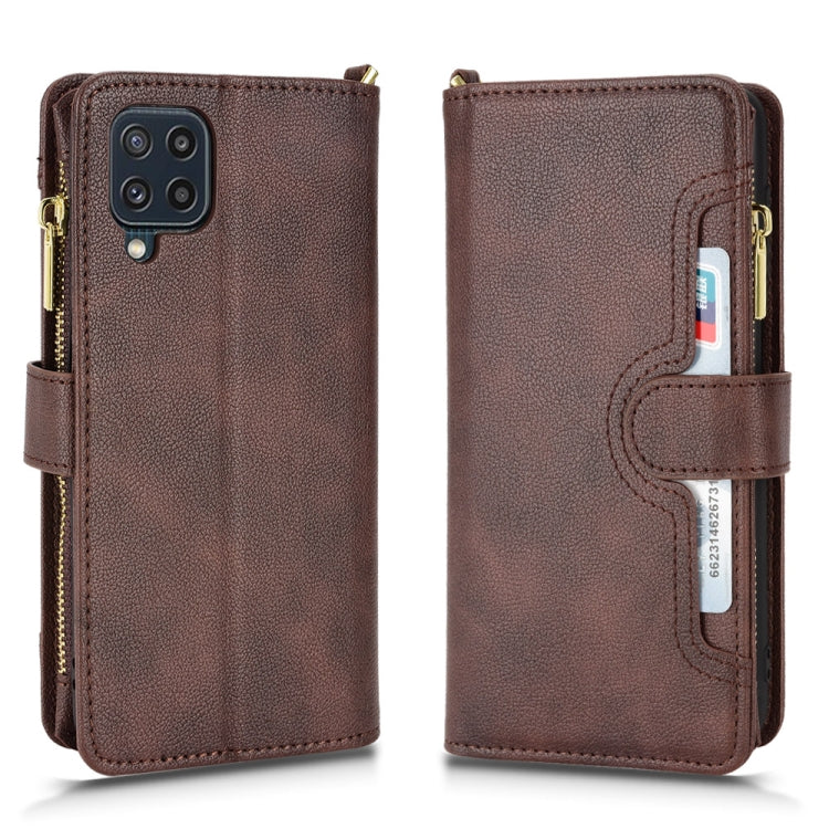 For Samsung Galaxy M32 4G Litchi Texture Zipper Leather Phone Case