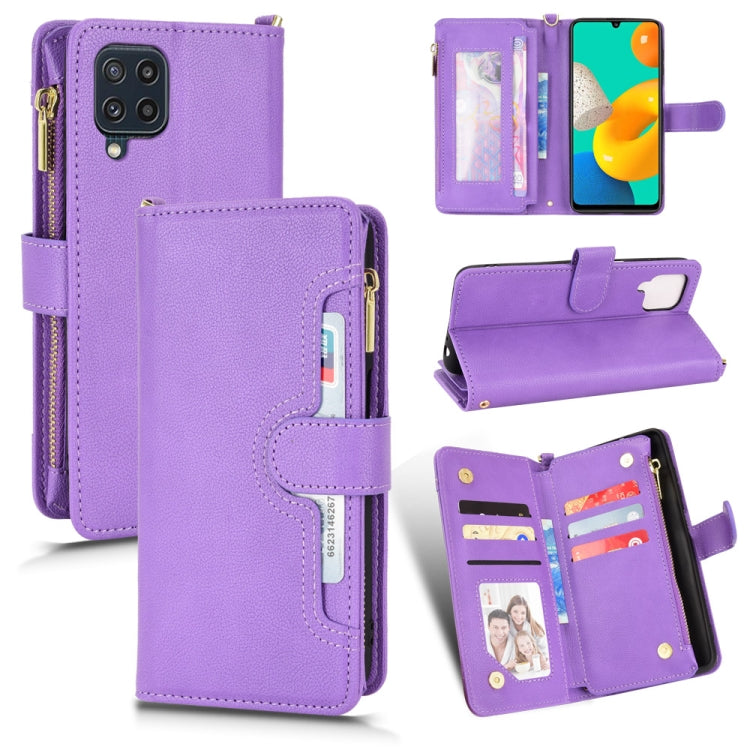 For Samsung Galaxy M32 4G Litchi Texture Zipper Leather Phone Case