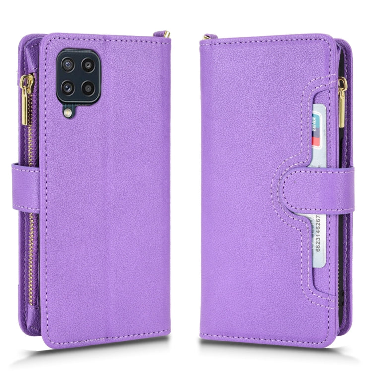 For Samsung Galaxy M32 4G Litchi Texture Zipper Leather Phone Case