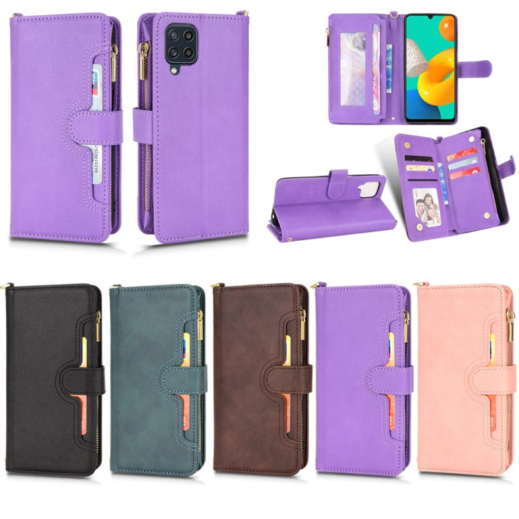 For Samsung Galaxy M32 4G Litchi Texture Zipper Leather Phone Case