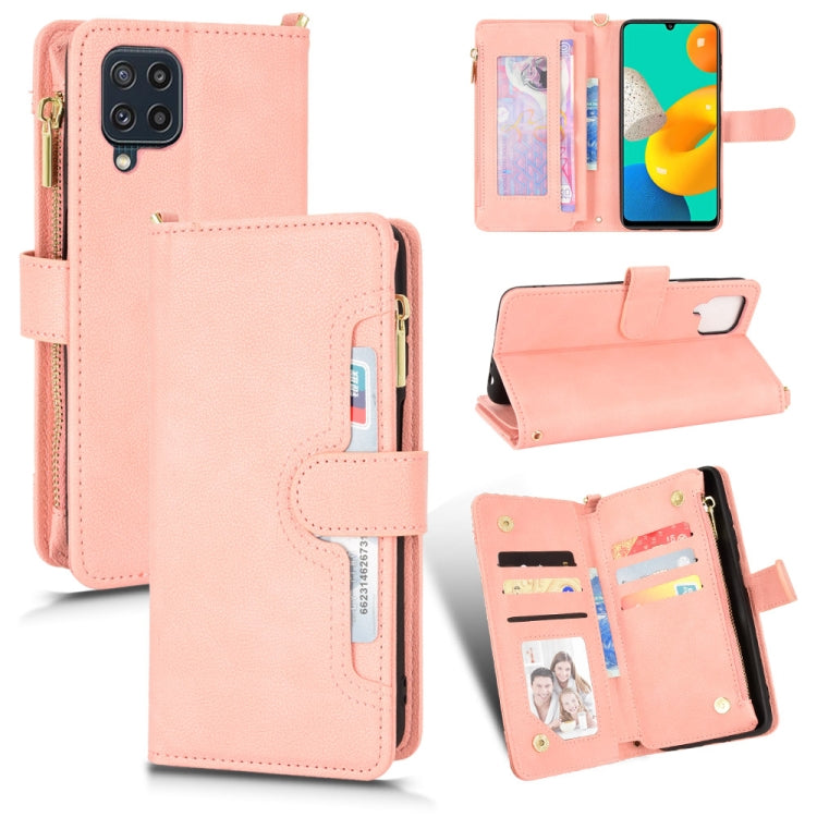 For Samsung Galaxy M32 4G Litchi Texture Zipper Leather Phone Case