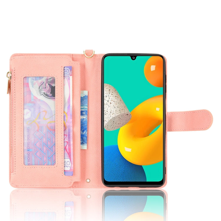 For Samsung Galaxy M32 4G Litchi Texture Zipper Leather Phone Case