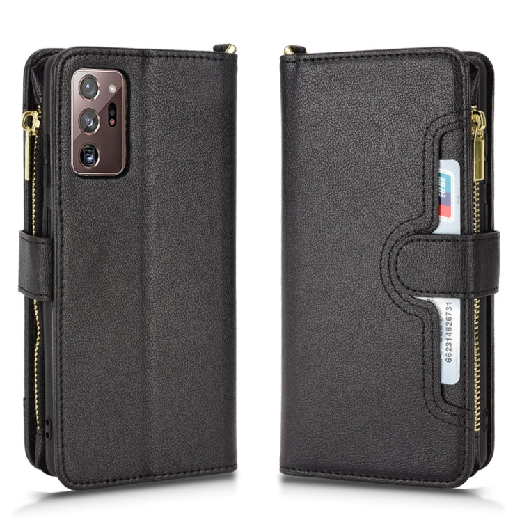 For Samsung Galaxy Note20 Litchi Texture Zipper Leather Phone Case