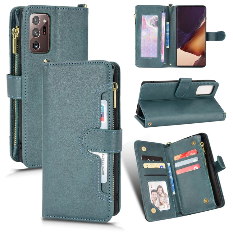 For Samsung Galaxy Note20 Litchi Texture Zipper Leather Phone Case