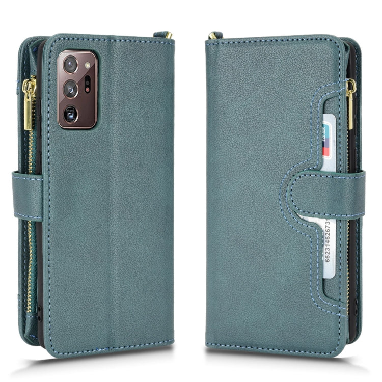For Samsung Galaxy Note20 Litchi Texture Zipper Leather Phone Case