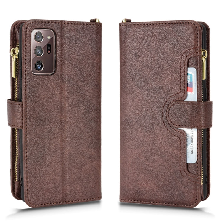 For Samsung Galaxy Note20 Litchi Texture Zipper Leather Phone Case