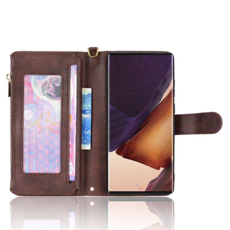 For Samsung Galaxy Note20 Litchi Texture Zipper Leather Phone Case