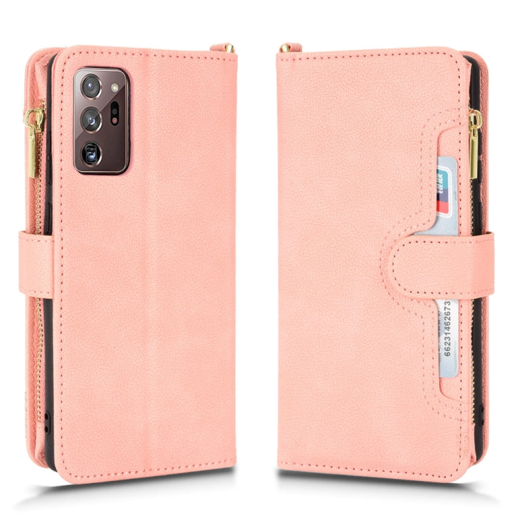 For Samsung Galaxy Note20 Litchi Texture Zipper Leather Phone Case