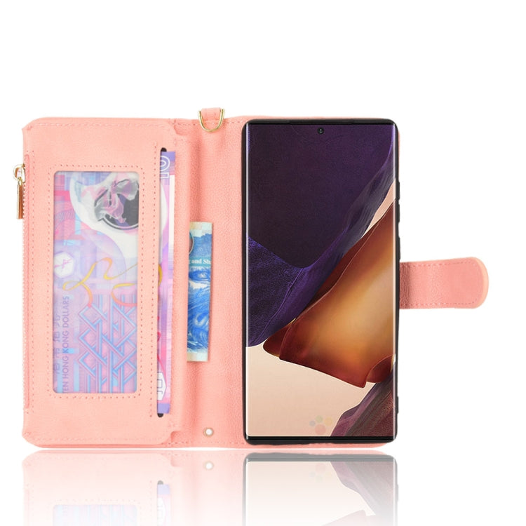 For Samsung Galaxy Note20 Litchi Texture Zipper Leather Phone Case