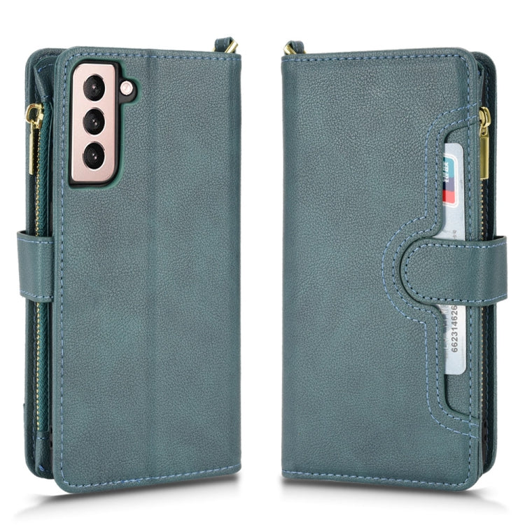 For Samsung Galaxy S21+ 5G Litchi Texture Zipper Leather Phone Case