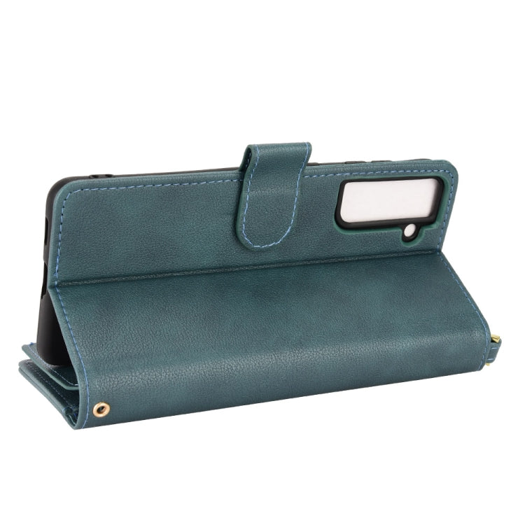 For Samsung Galaxy S21+ 5G Litchi Texture Zipper Leather Phone Case