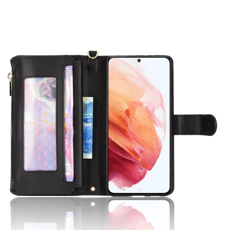 For Samsung Galaxy S22+ 5G Litchi Texture Zipper Leather Phone Case