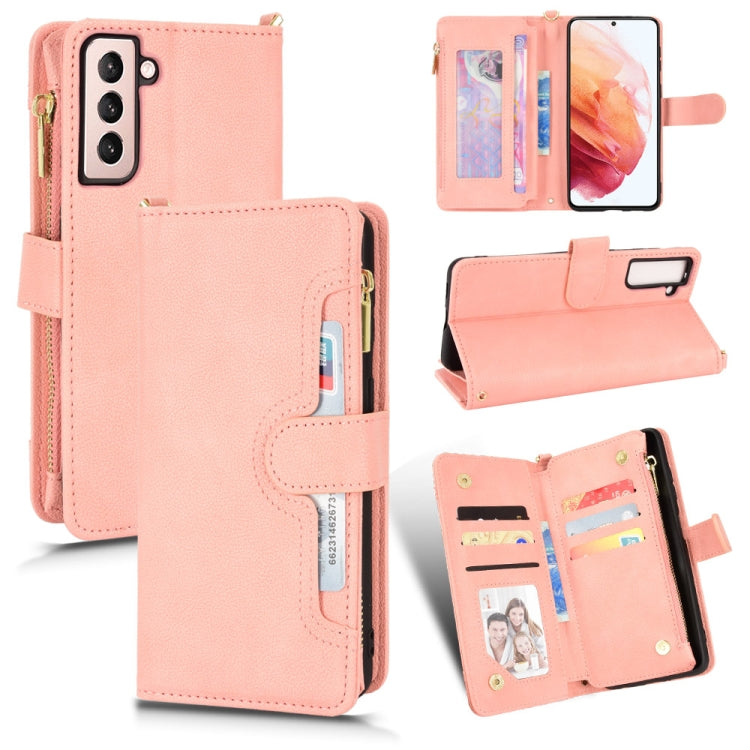 For Samsung Galaxy S22+ 5G Litchi Texture Zipper Leather Phone Case