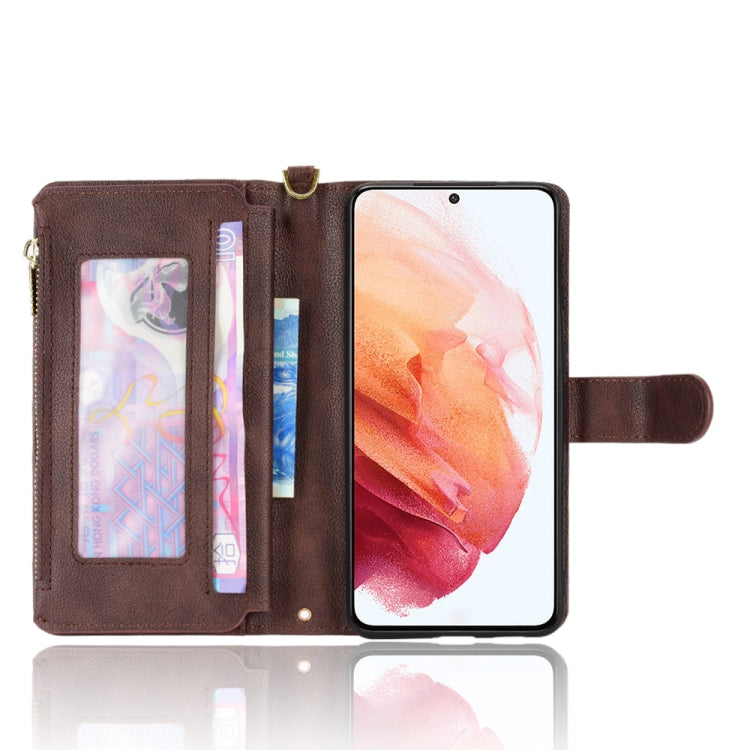 For Samsung Galaxy S22 5G Litchi Texture Zipper Leather Phone Case