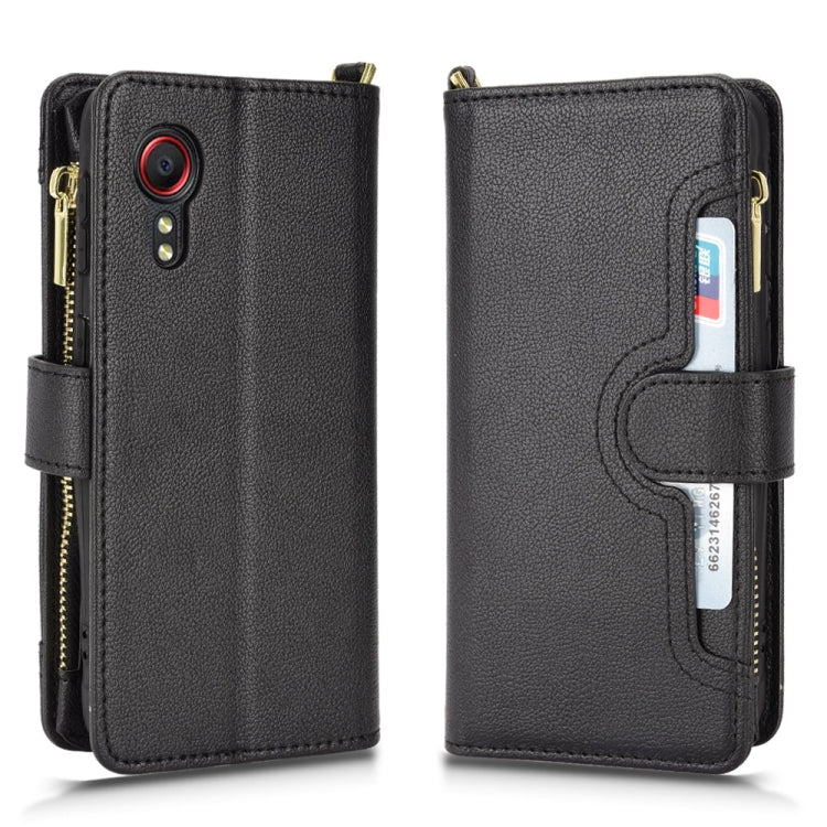 For Samsung Galaxy Xcover 5 Litchi Texture Zipper Leather Phone Case