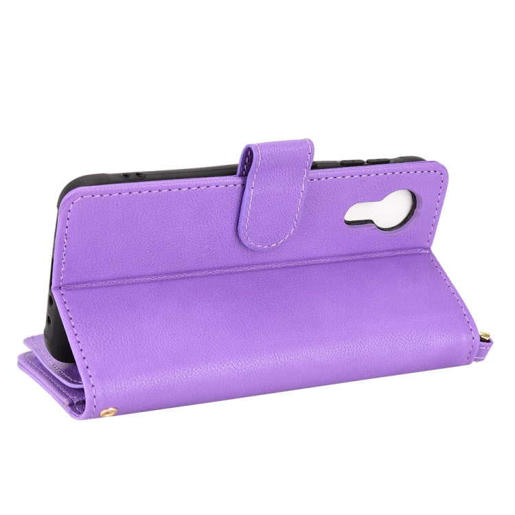 For Samsung Galaxy Xcover 5 Litchi Texture Zipper Leather Phone Case