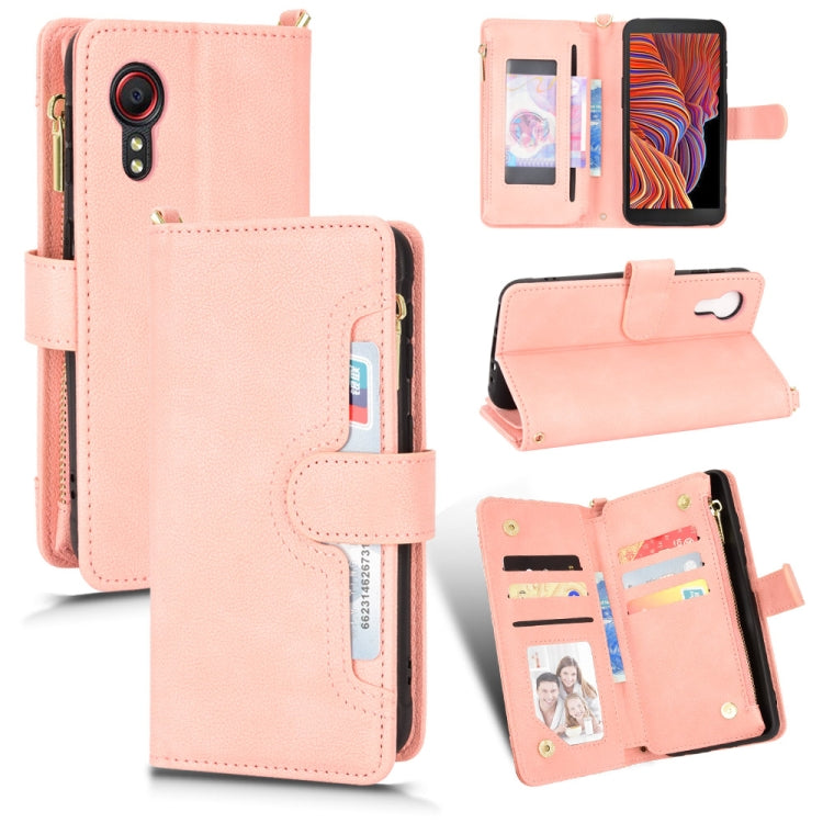 For Samsung Galaxy Xcover 5 Litchi Texture Zipper Leather Phone Case