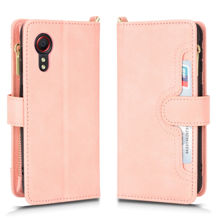 For Samsung Galaxy Xcover 5 Litchi Texture Zipper Leather Phone Case