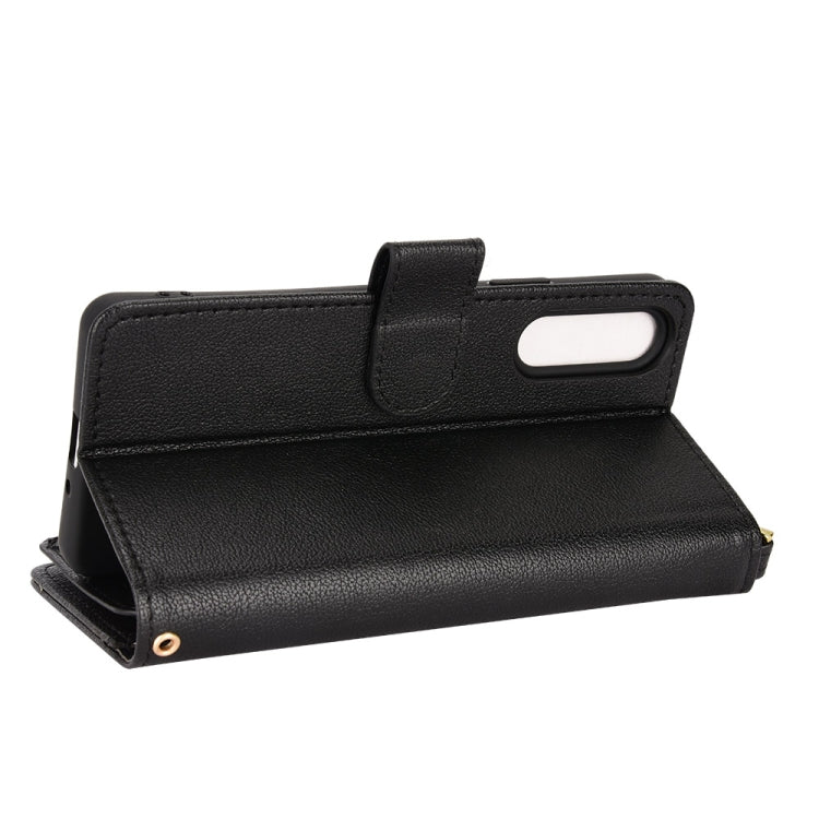 For Sony Xperia 10 IV Litchi Texture Zipper Leather Phone Case