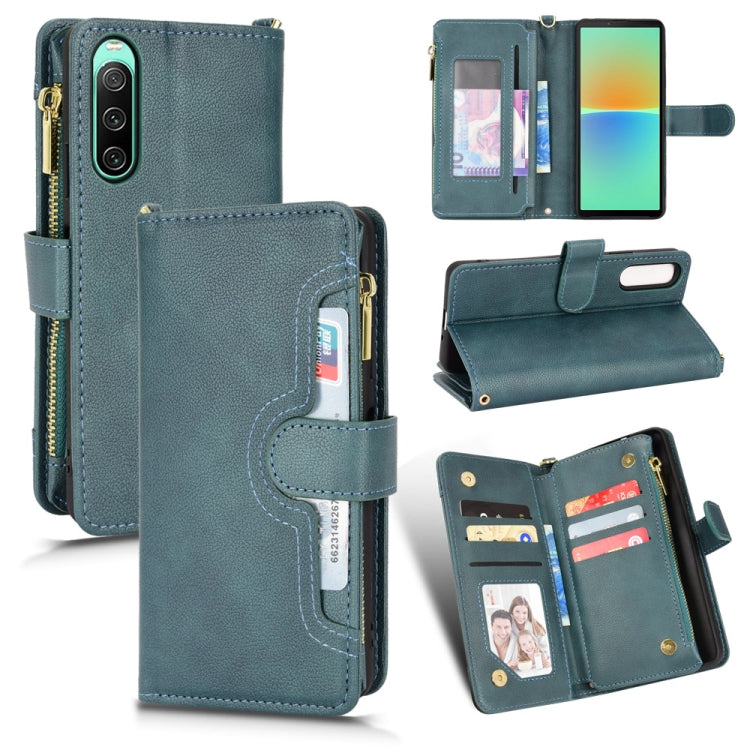 For Sony Xperia 10 IV Litchi Texture Zipper Leather Phone Case
