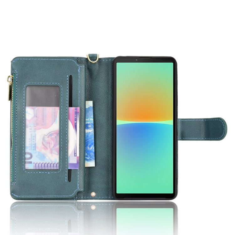 For Sony Xperia 10 IV Litchi Texture Zipper Leather Phone Case