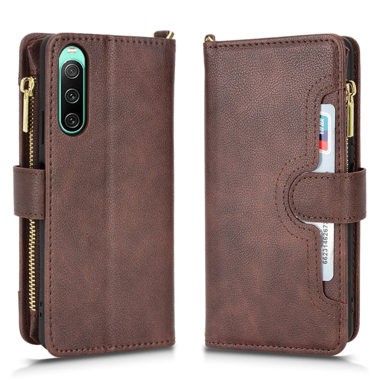 For Sony Xperia 10 IV Litchi Texture Zipper Leather Phone Case