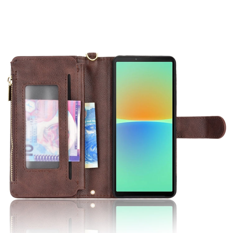 For Sony Xperia 10 IV Litchi Texture Zipper Leather Phone Case