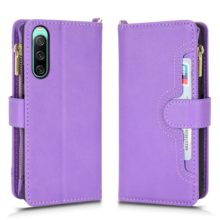 For Sony Xperia 10 IV Litchi Texture Zipper Leather Phone Case