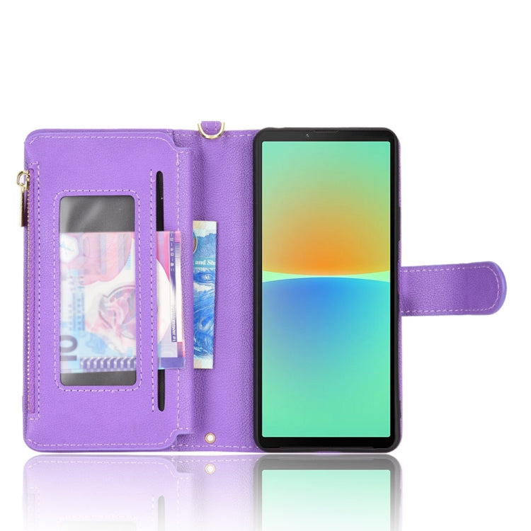 For Sony Xperia 10 IV Litchi Texture Zipper Leather Phone Case