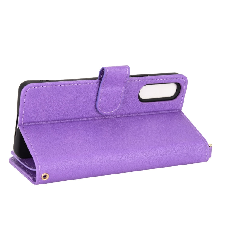For Sony Xperia 10 IV Litchi Texture Zipper Leather Phone Case
