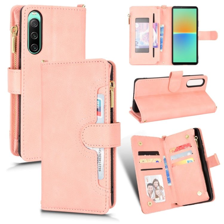 For Sony Xperia 10 IV Litchi Texture Zipper Leather Phone Case