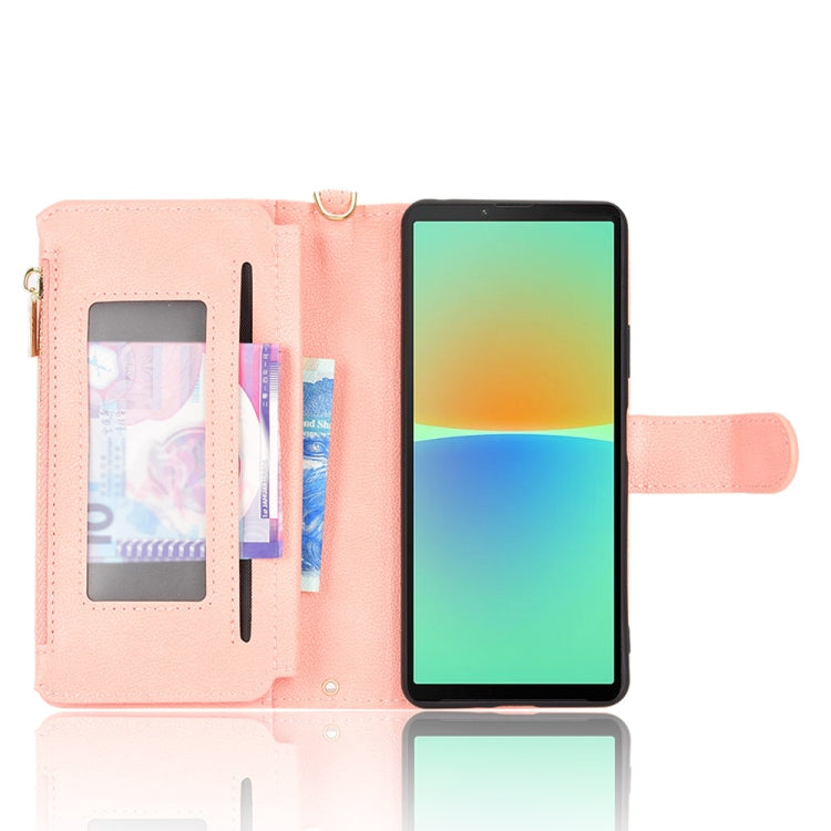For Sony Xperia 10 IV Litchi Texture Zipper Leather Phone Case