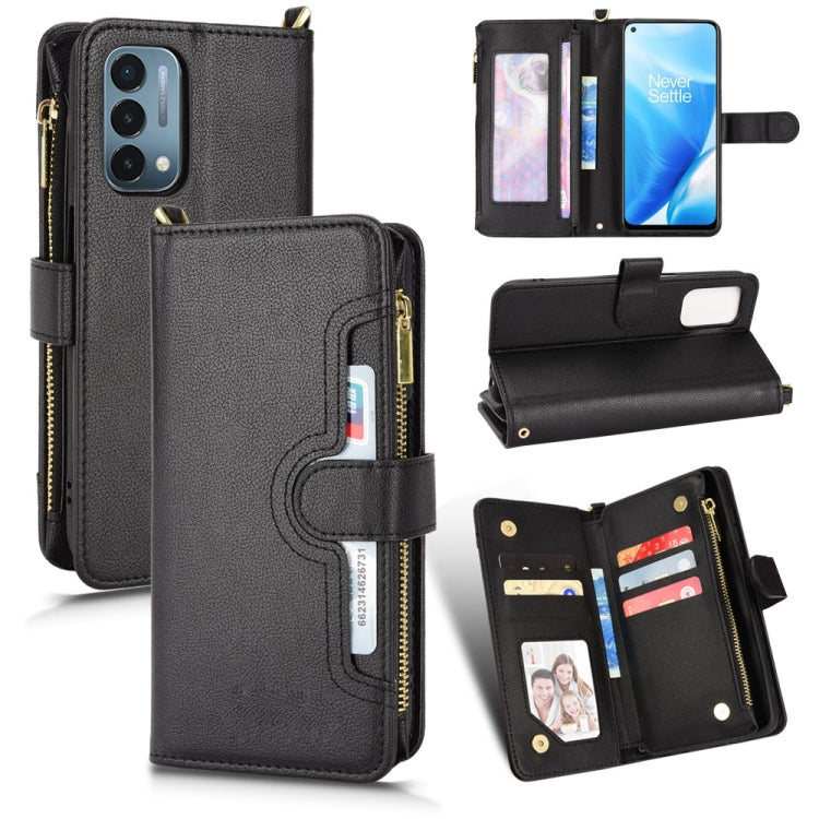 For OnePlus Nord N200 5G Litchi Texture Zipper Leather Phone Case