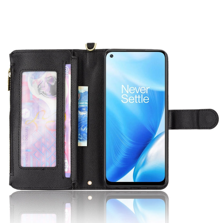 For OnePlus Nord N200 5G Litchi Texture Zipper Leather Phone Case