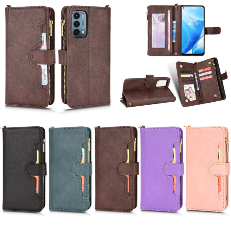 For OnePlus Nord N200 5G Litchi Texture Zipper Leather Phone Case