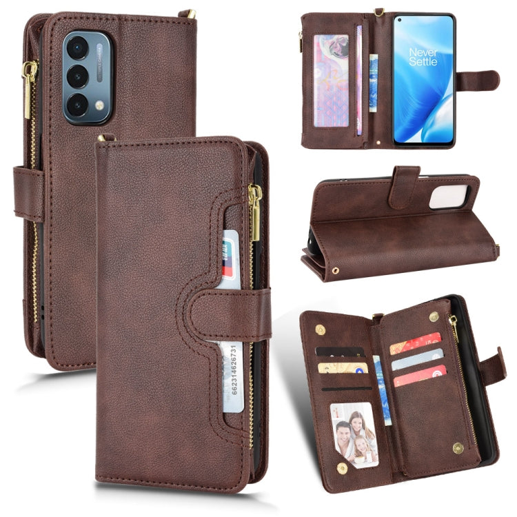 For OnePlus Nord N200 5G Litchi Texture Zipper Leather Phone Case