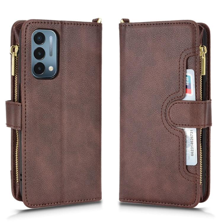 For OnePlus Nord N200 5G Litchi Texture Zipper Leather Phone Case