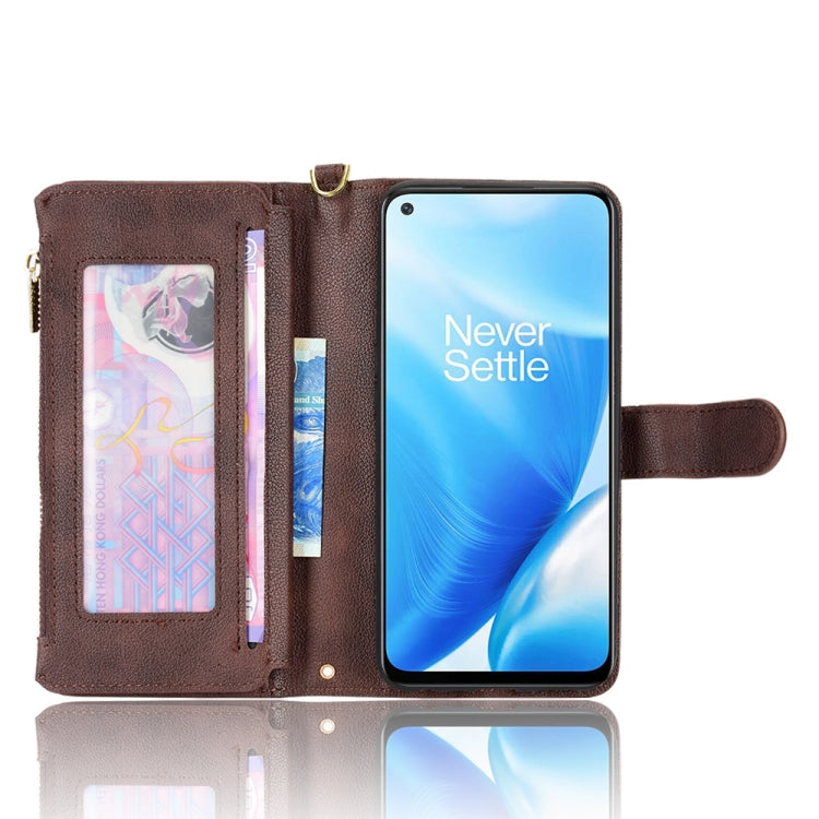 For OnePlus Nord N200 5G Litchi Texture Zipper Leather Phone Case