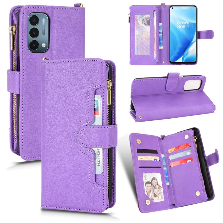 For OnePlus Nord N200 5G Litchi Texture Zipper Leather Phone Case