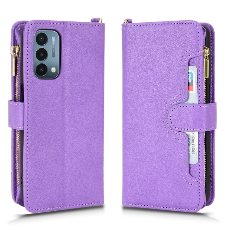 For OnePlus Nord N200 5G Litchi Texture Zipper Leather Phone Case