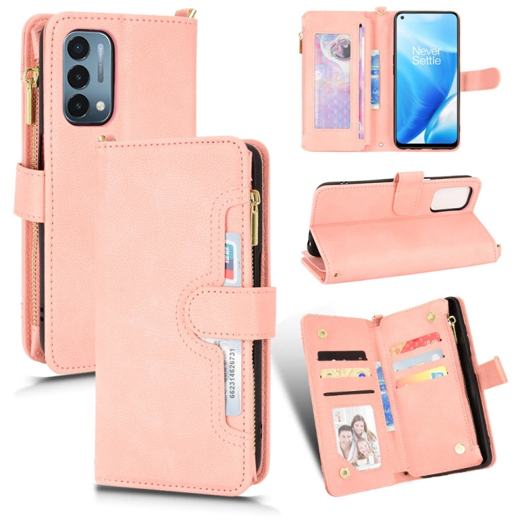 For OnePlus Nord N200 5G Litchi Texture Zipper Leather Phone Case